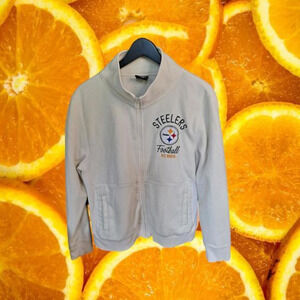 NFL Steelers Football White‎ Fleece Jacket